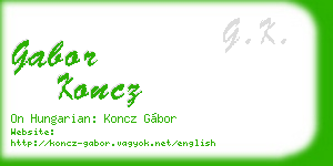 gabor koncz business card